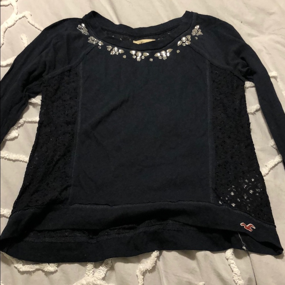 long sleeve shirt with jewels